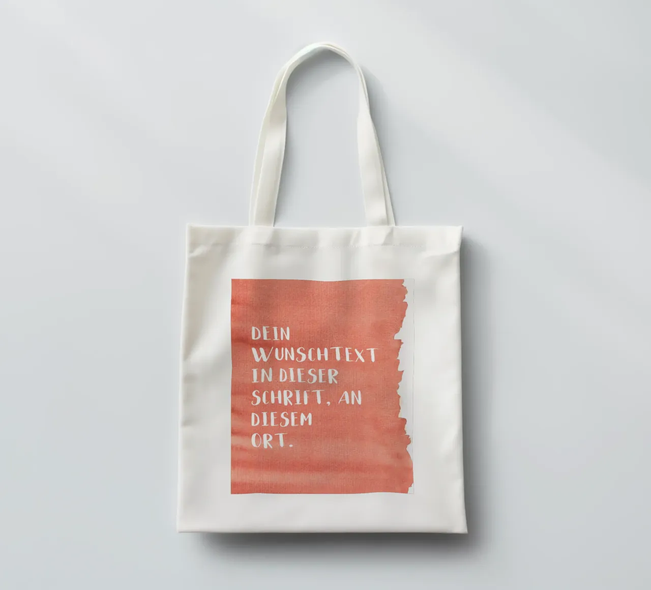 Wunschtext auf Wasserfarbe borsa in juta da WORTSPIEL