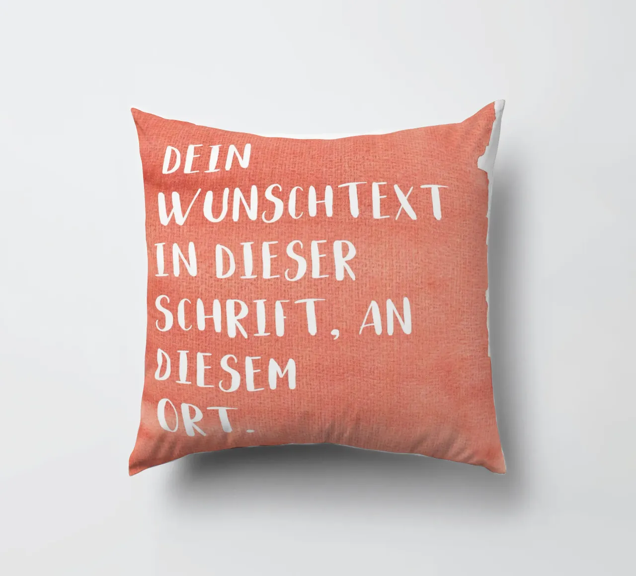Wunschtext auf Wasserfarbe cuscino da WORTSPIEL