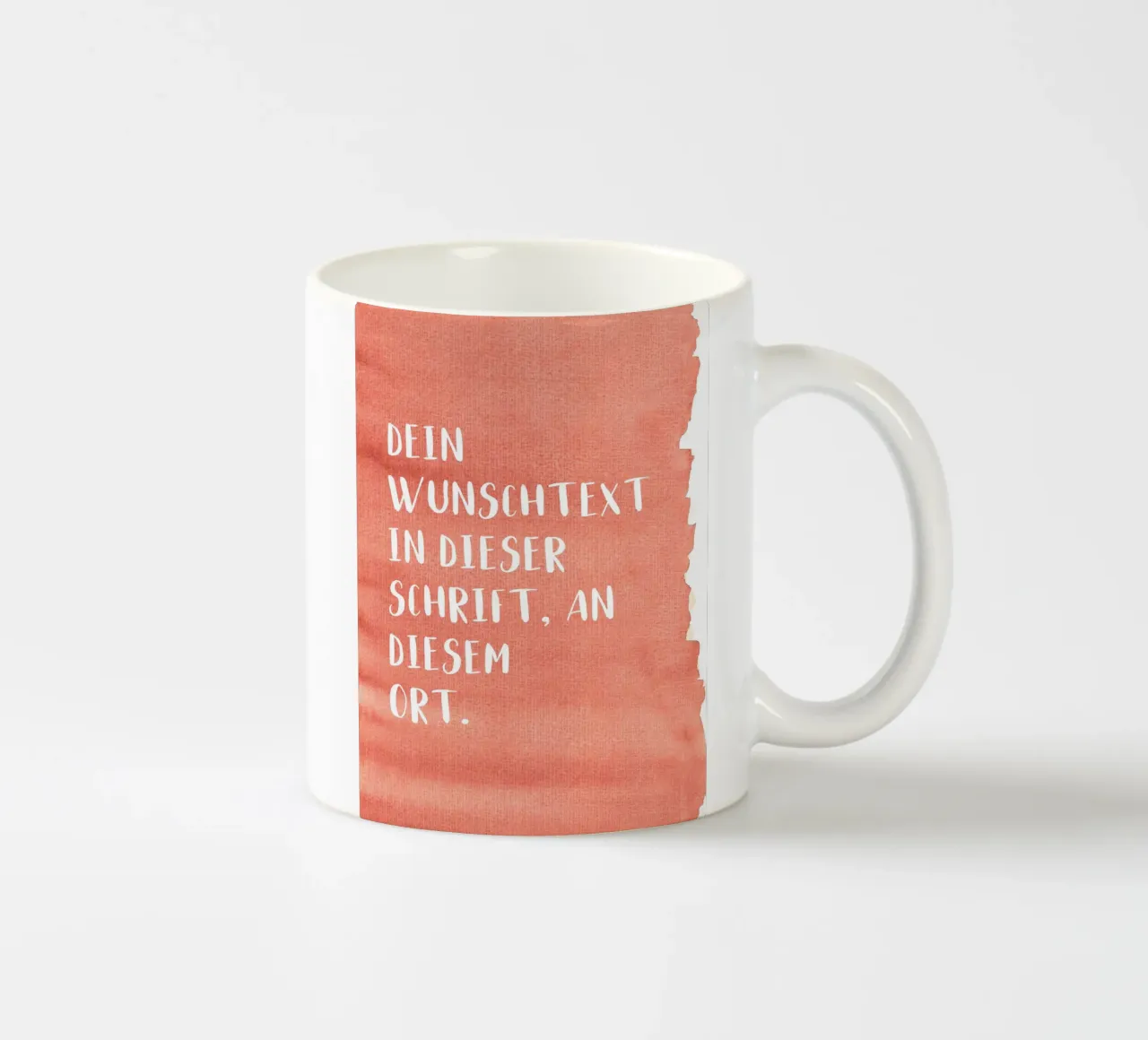 Wunschtext auf Wasserfarbe tazza in ceramica da WORTSPIEL