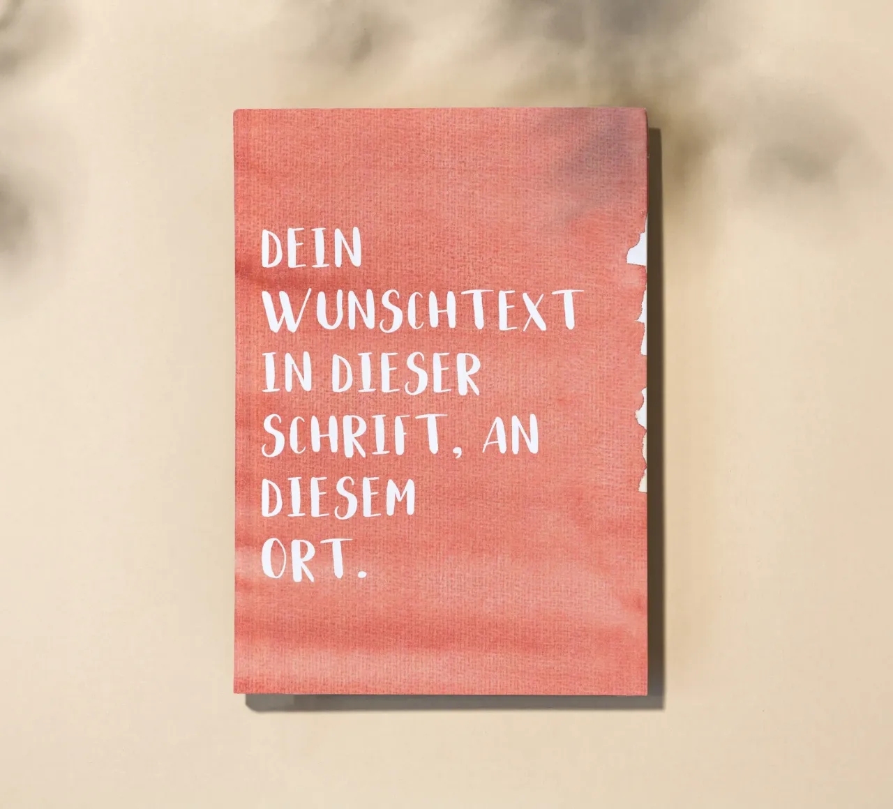 Wunschtext auf Wasserfarbe diario da WORTSPIEL