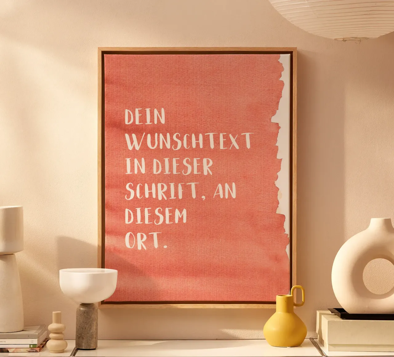 Wunschtext auf Wasserfarbe tela da WORTSPIEL