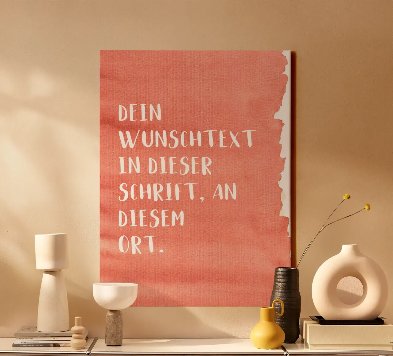 Wunschtext auf Wasserfarbe tela da WORTSPIEL