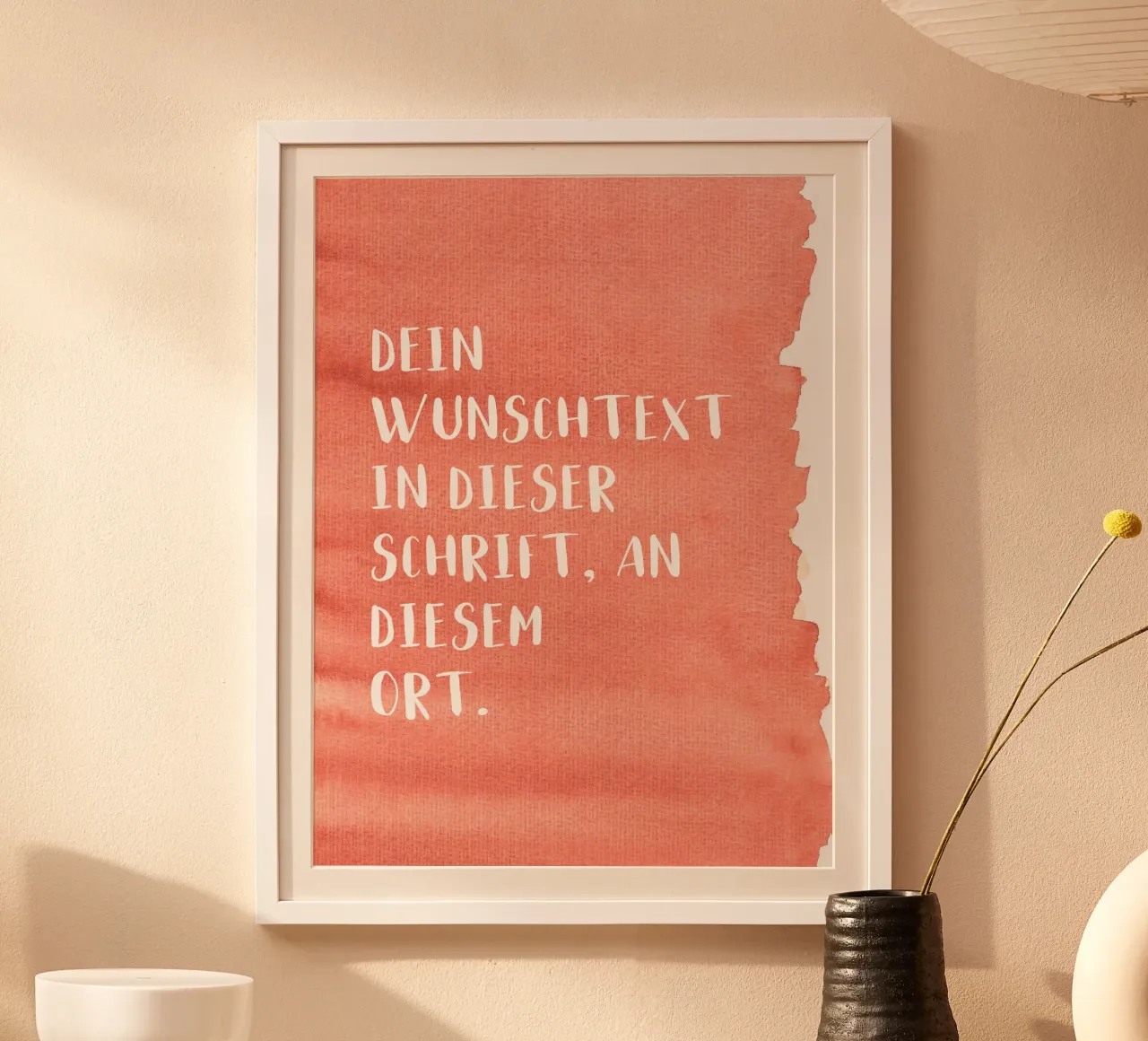 Wunschtext auf Wasserfarbe poster da WORTSPIEL