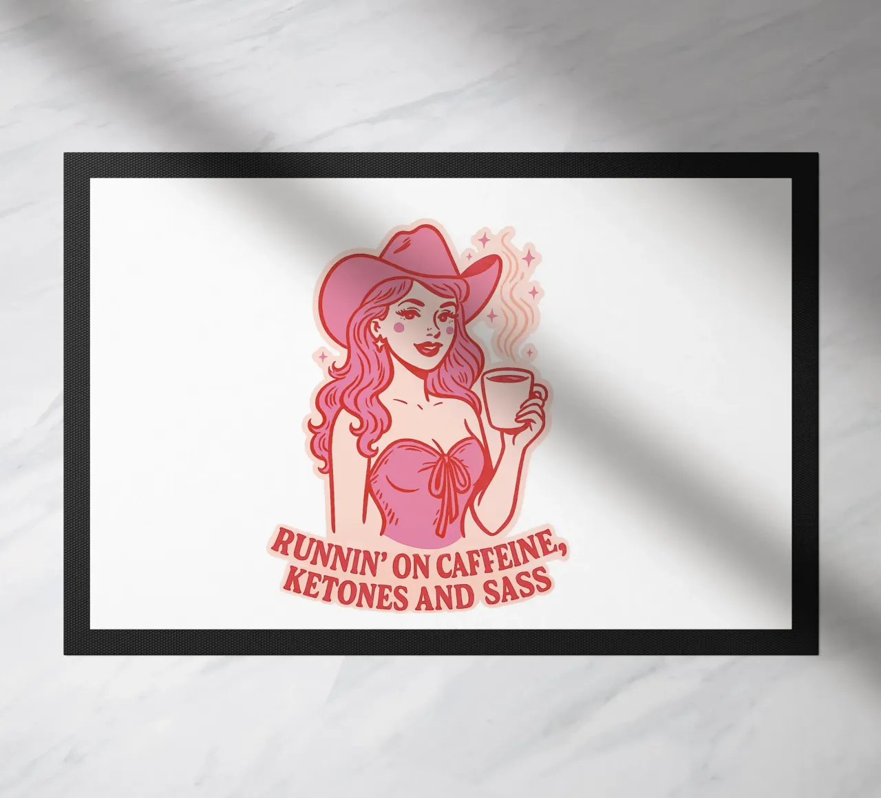 Runnin on Caffeine, Ketones and Sass zerbino da Taika Tori Art