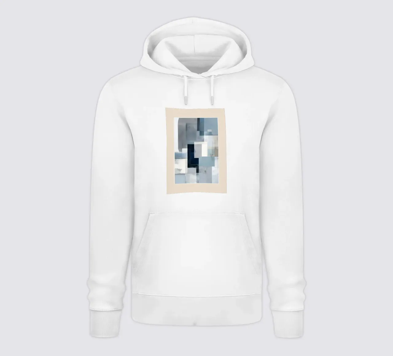 Soft Blue Forms I felpa con cappuccio da cityart