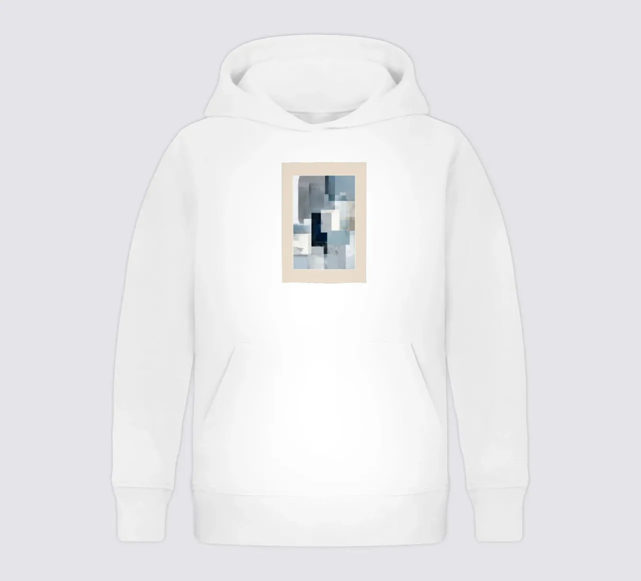 Soft Blue Forms I felpa bambino con cappuccio da cityart