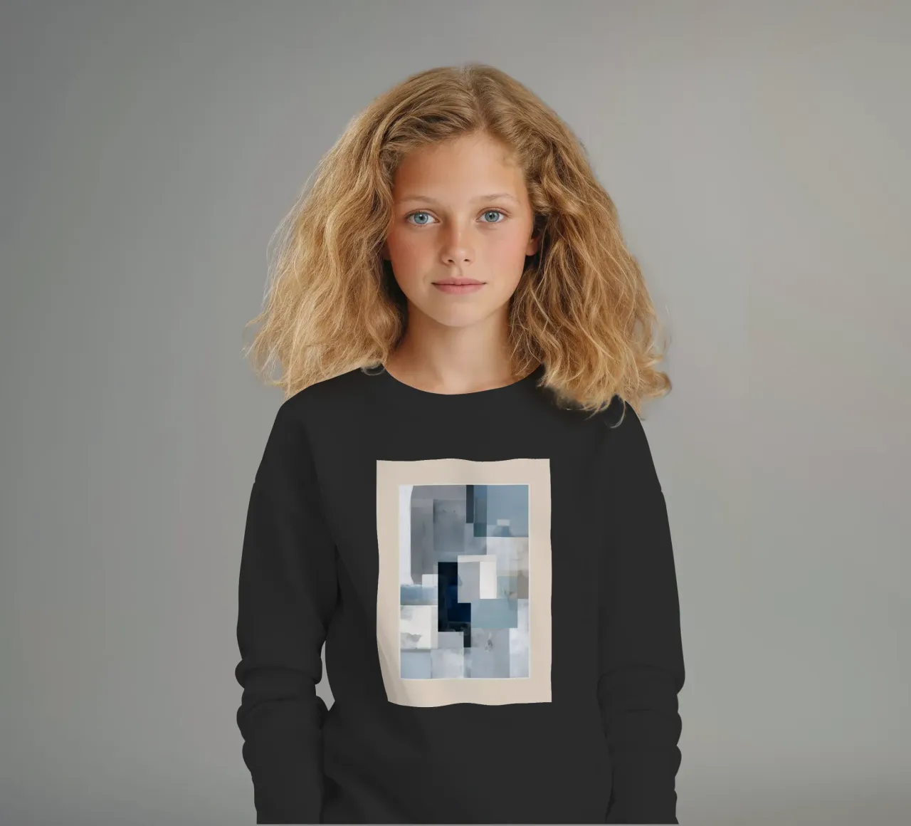 Soft Blue Forms I felpa bambino da cityart