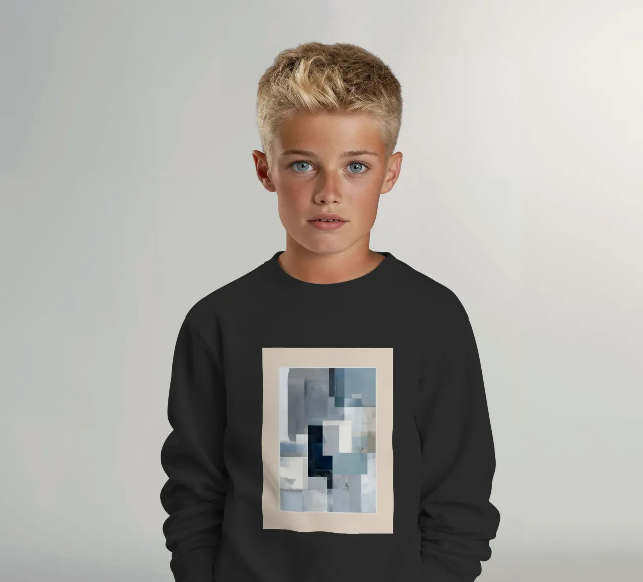 Soft Blue Forms I felpa bambino da cityart