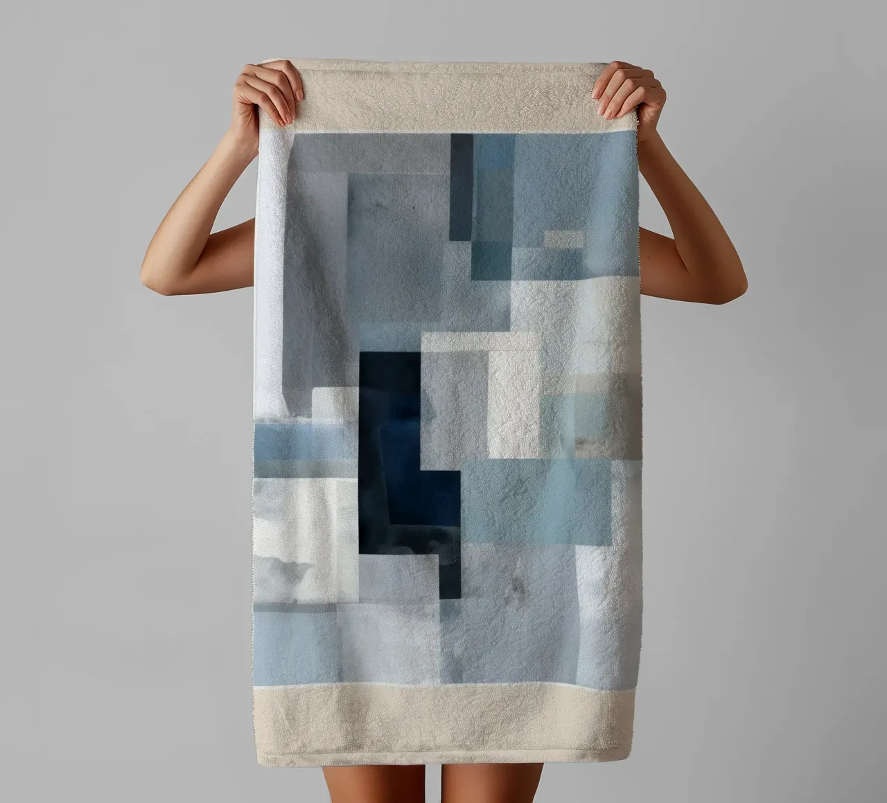Soft Blue Forms I towel by cityart