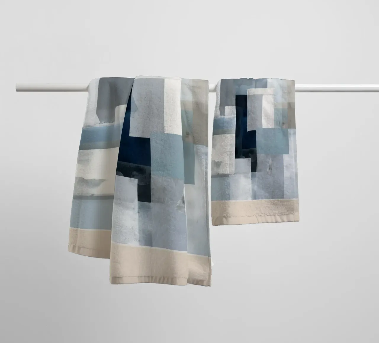Soft Blue Forms I towel by cityart
