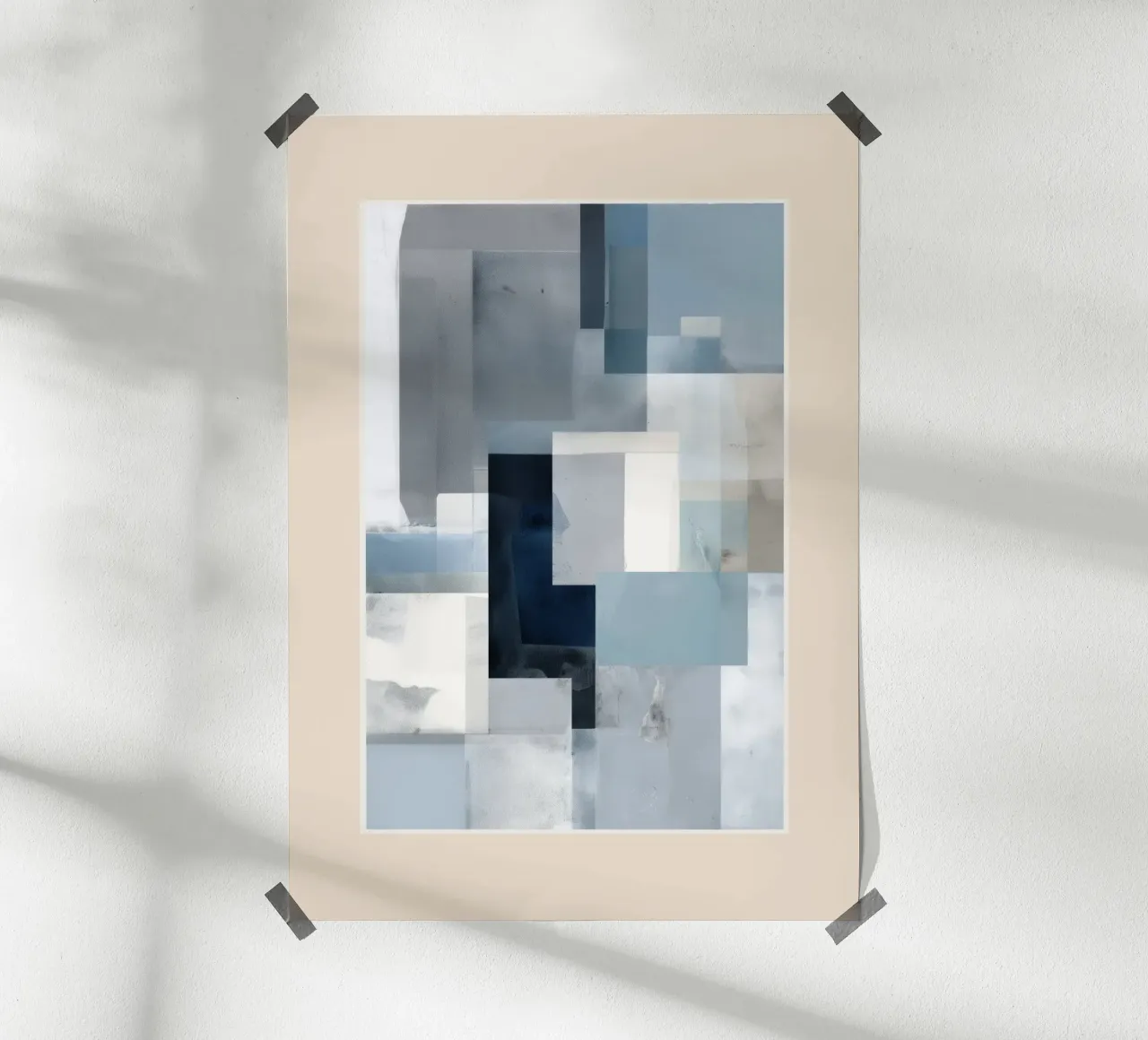 Soft Blue Forms I carta hahnemühle da cityart