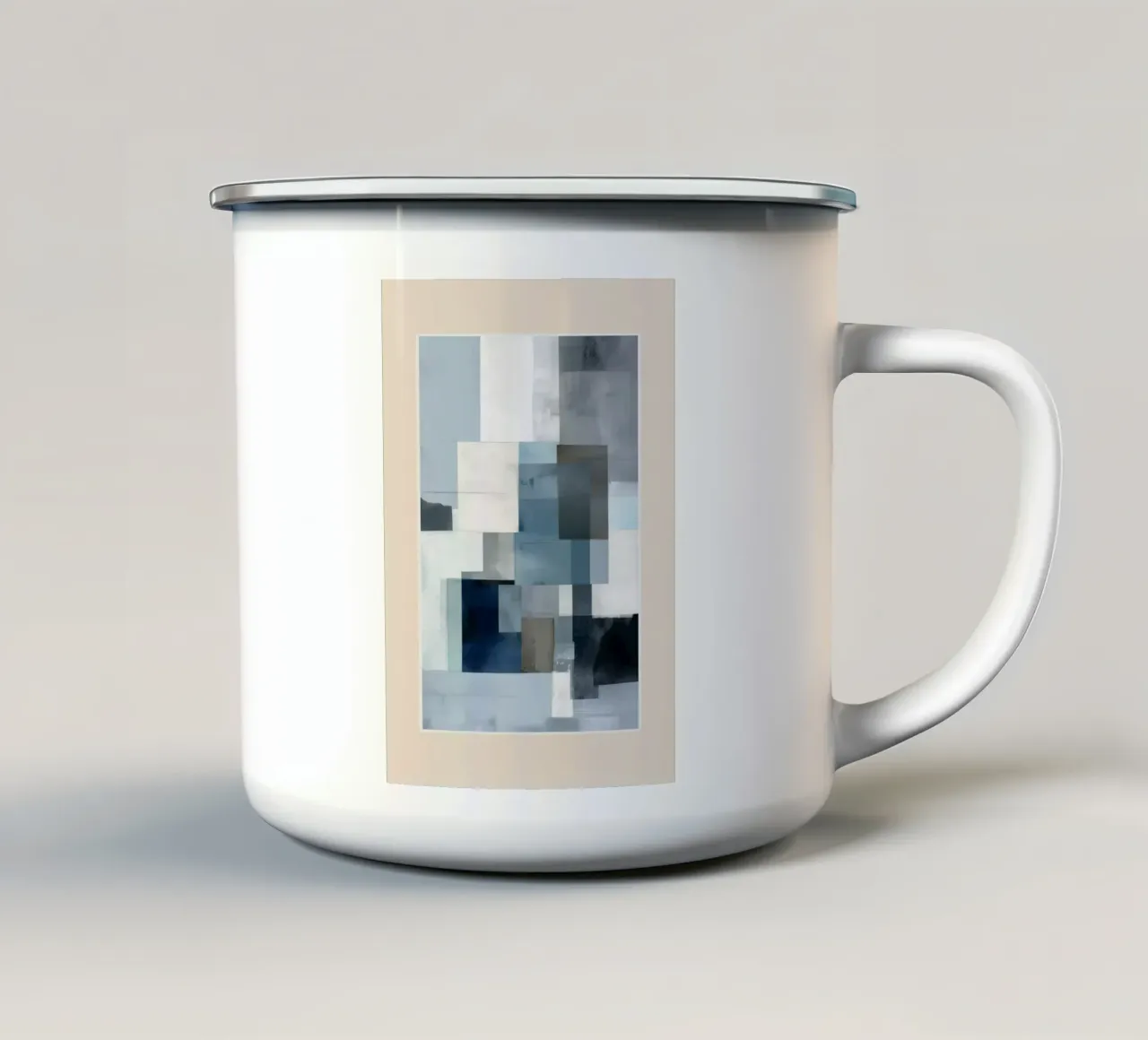 Soft Blue Forms II tazza in smalto da cityart