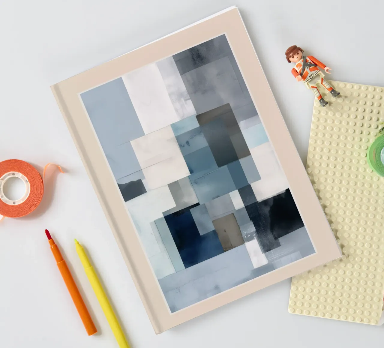 Soft Blue Forms II notebook by cityart