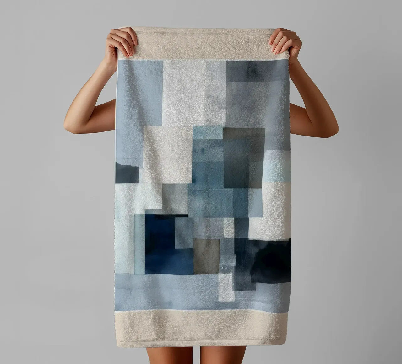 Soft Blue Forms II asciugamano da bagno da cityart