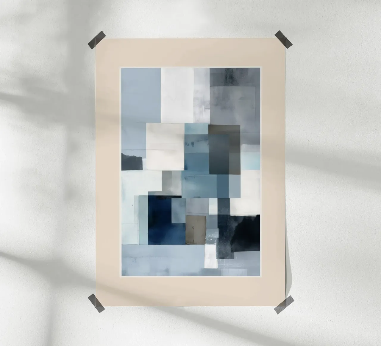 Soft Blue Forms II carta hahnemühle da cityart