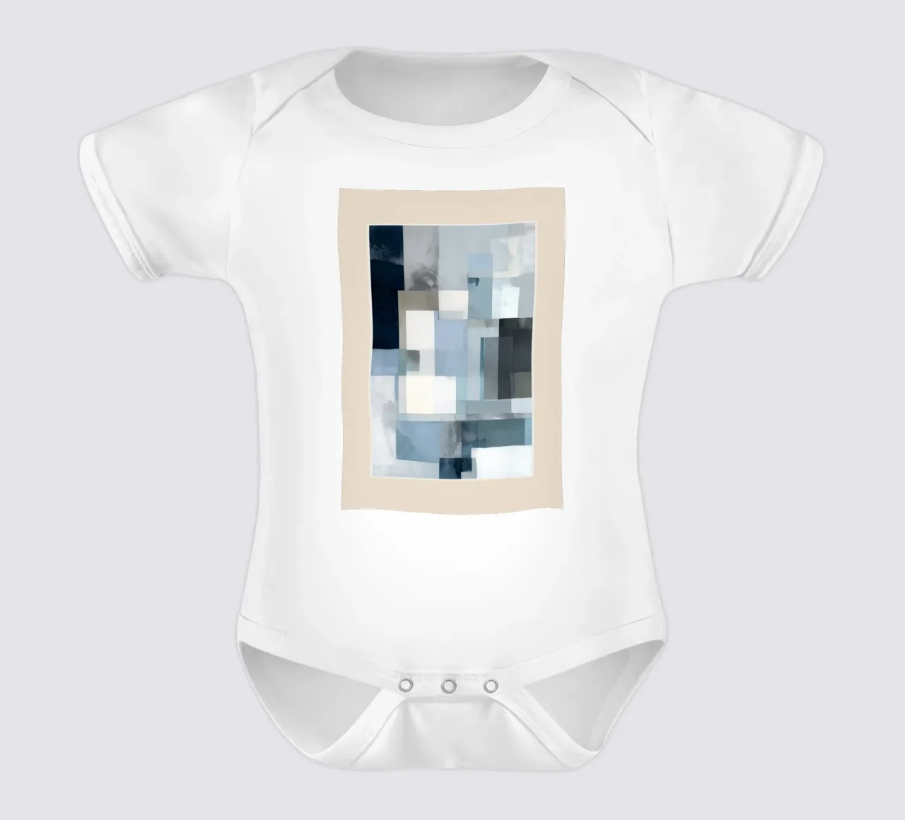 Soft Blue Forms III body neonato maniche corte da cityart