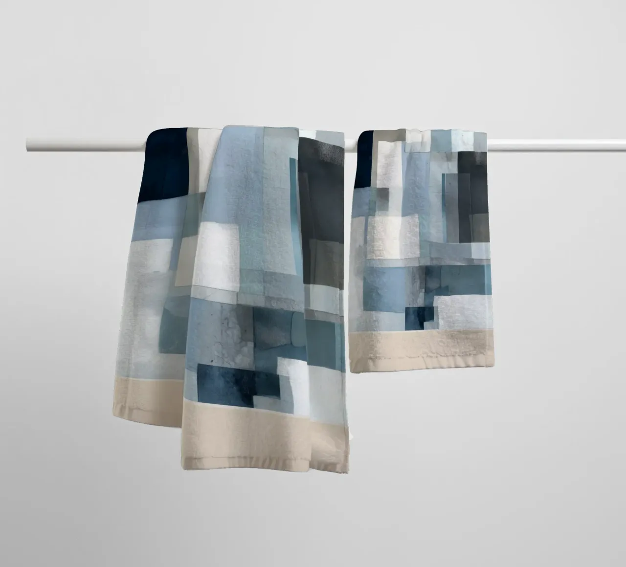 Soft Blue Forms III asciugamano da bagno da cityart