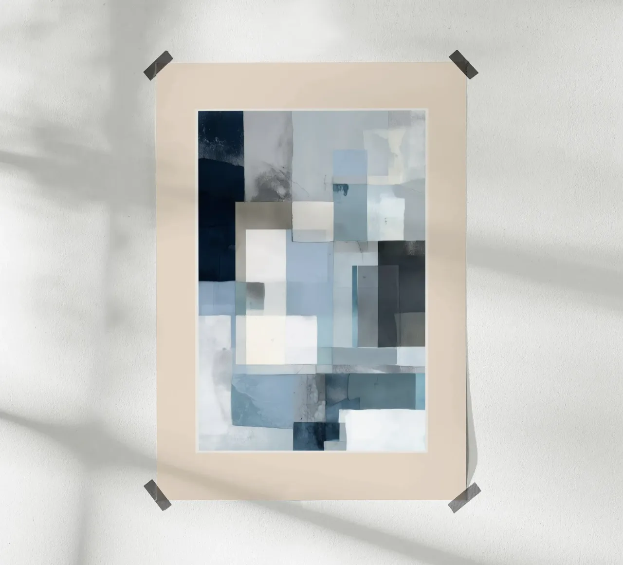 Soft Blue Forms III carta hahnemühle da cityart