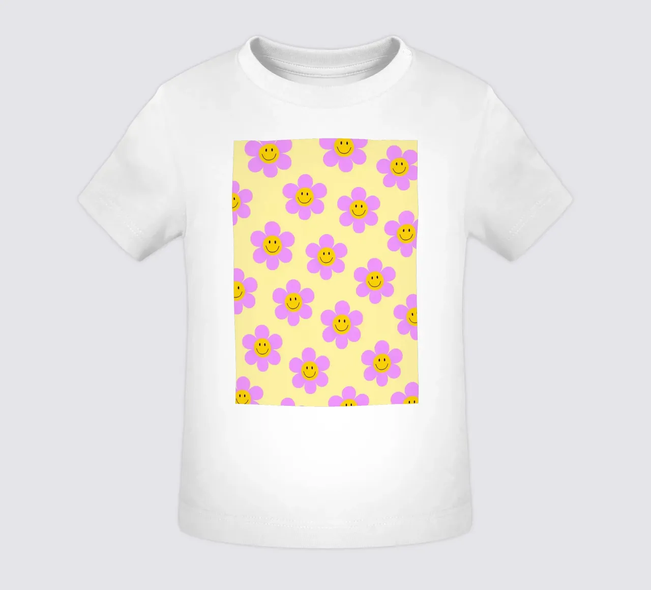 Sunflower Smile Pattern maglietta neonato da Attaboy Dsgn