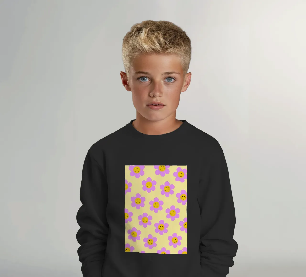 Sunflower Smile Pattern felpa bambino da Attaboy Dsgn