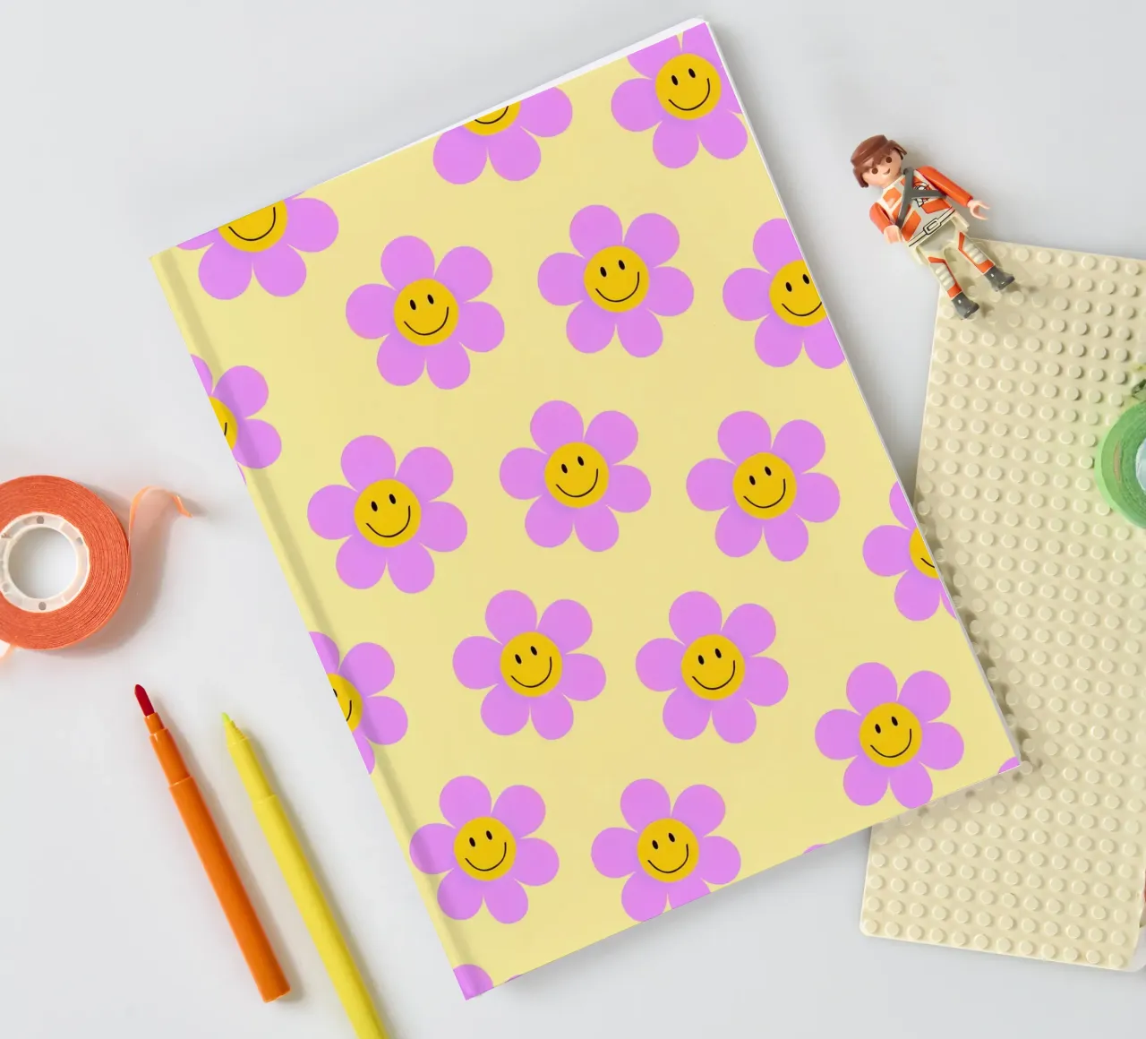Sunflower Smile Pattern notebook by Attaboy Dsgn