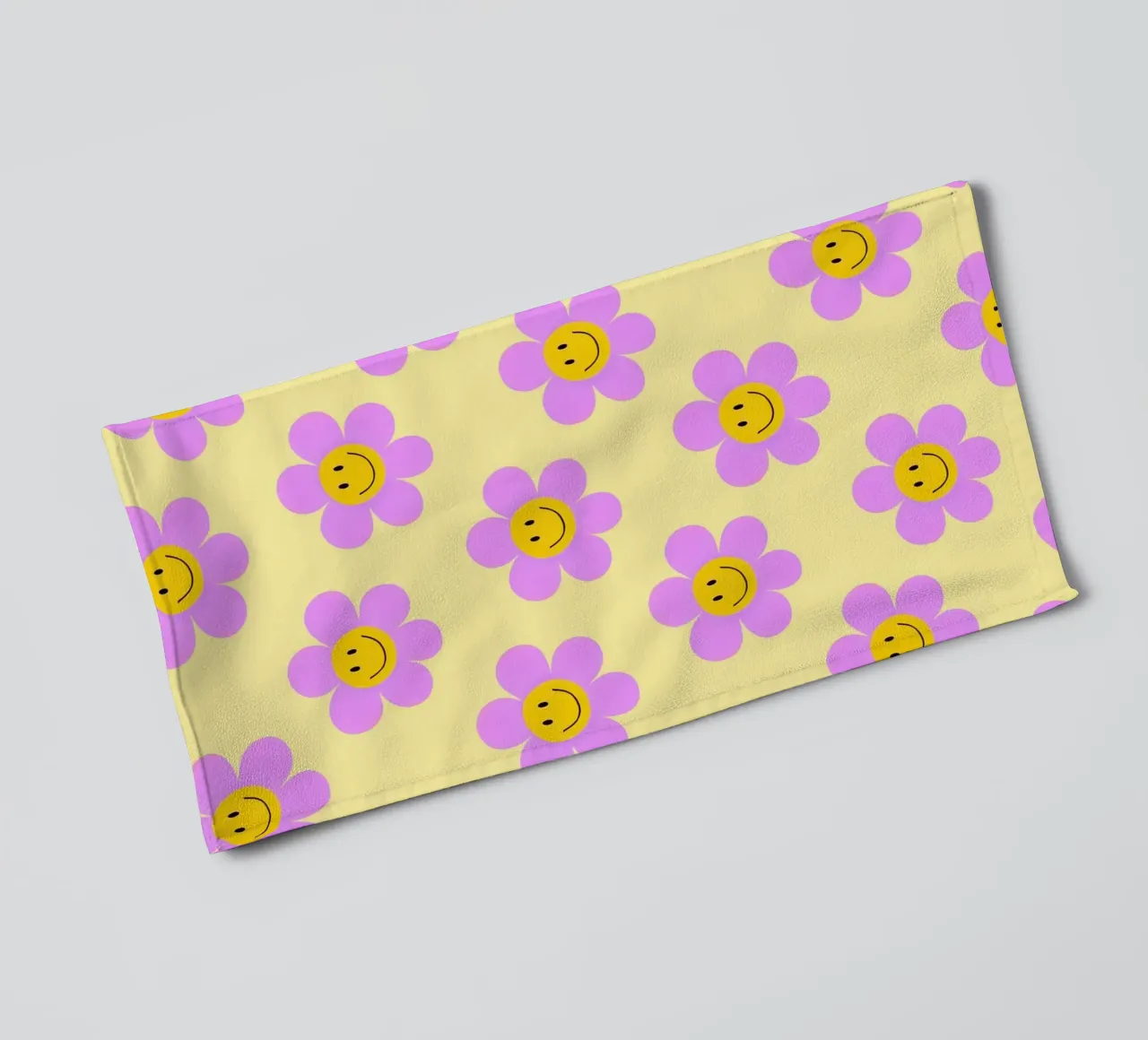 Sunflower Smile Pattern asciugamano da bagno da Attaboy Dsgn