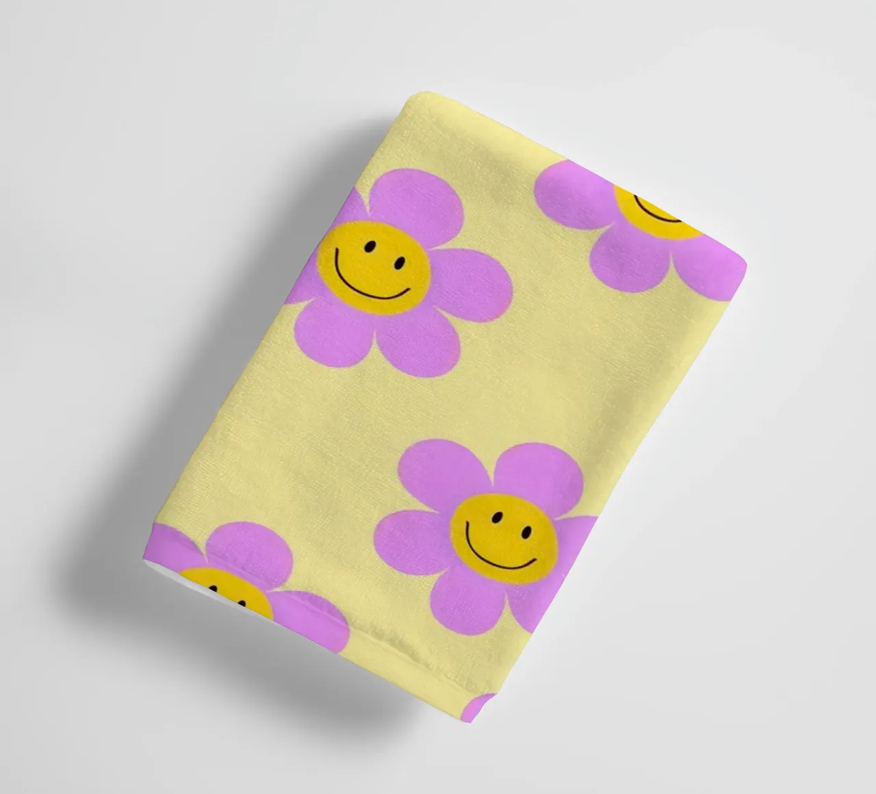 Sunflower Smile Pattern asciugamano da bagno da Attaboy Dsgn
