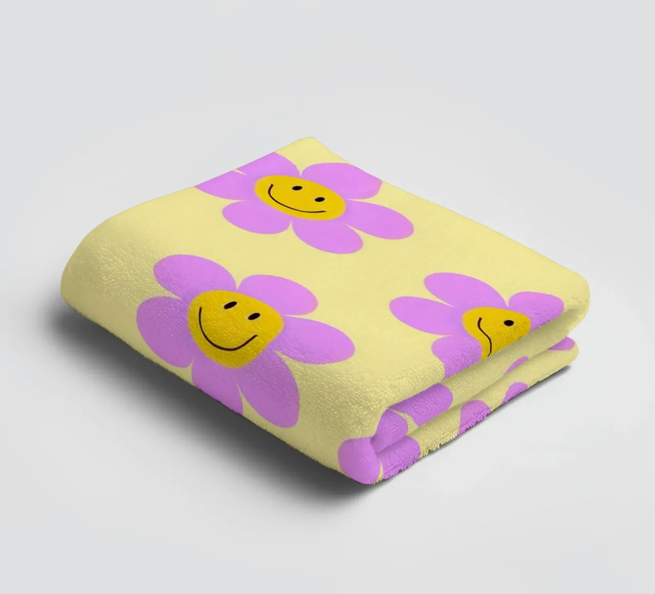 Sunflower Smile Pattern asciugamano da bagno da Attaboy Dsgn