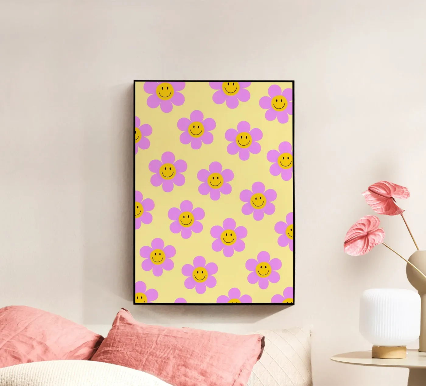 Sunflower Smile Pattern acryl van Attaboy Dsgn