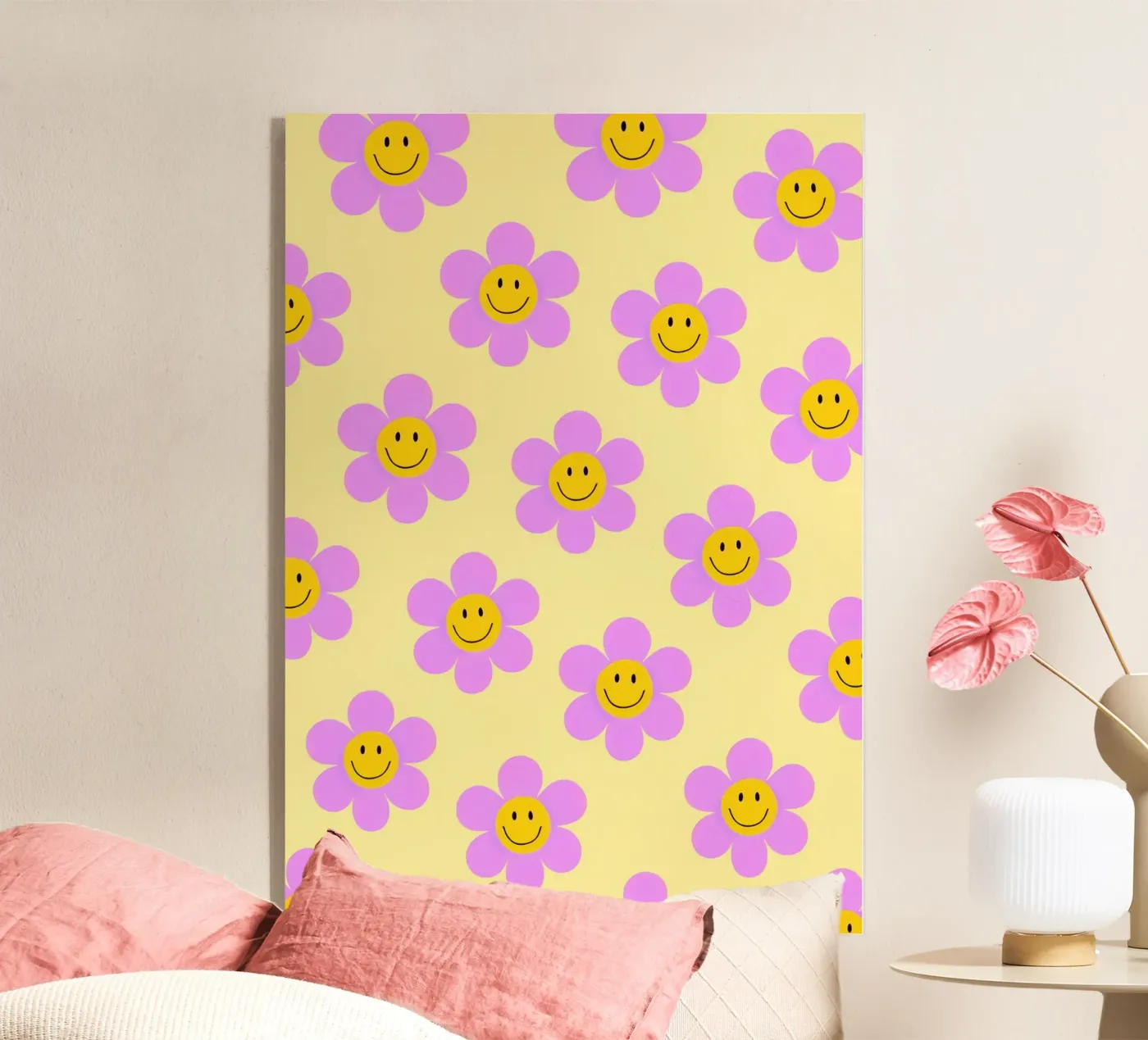 Sunflower Smile Pattern acryl van Attaboy Dsgn