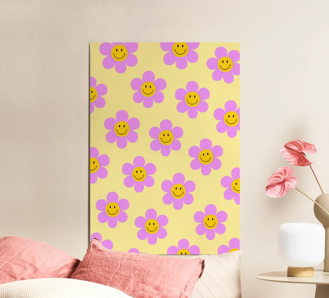 Sunflower Smile Pattern poster by Attaboy Dsgn