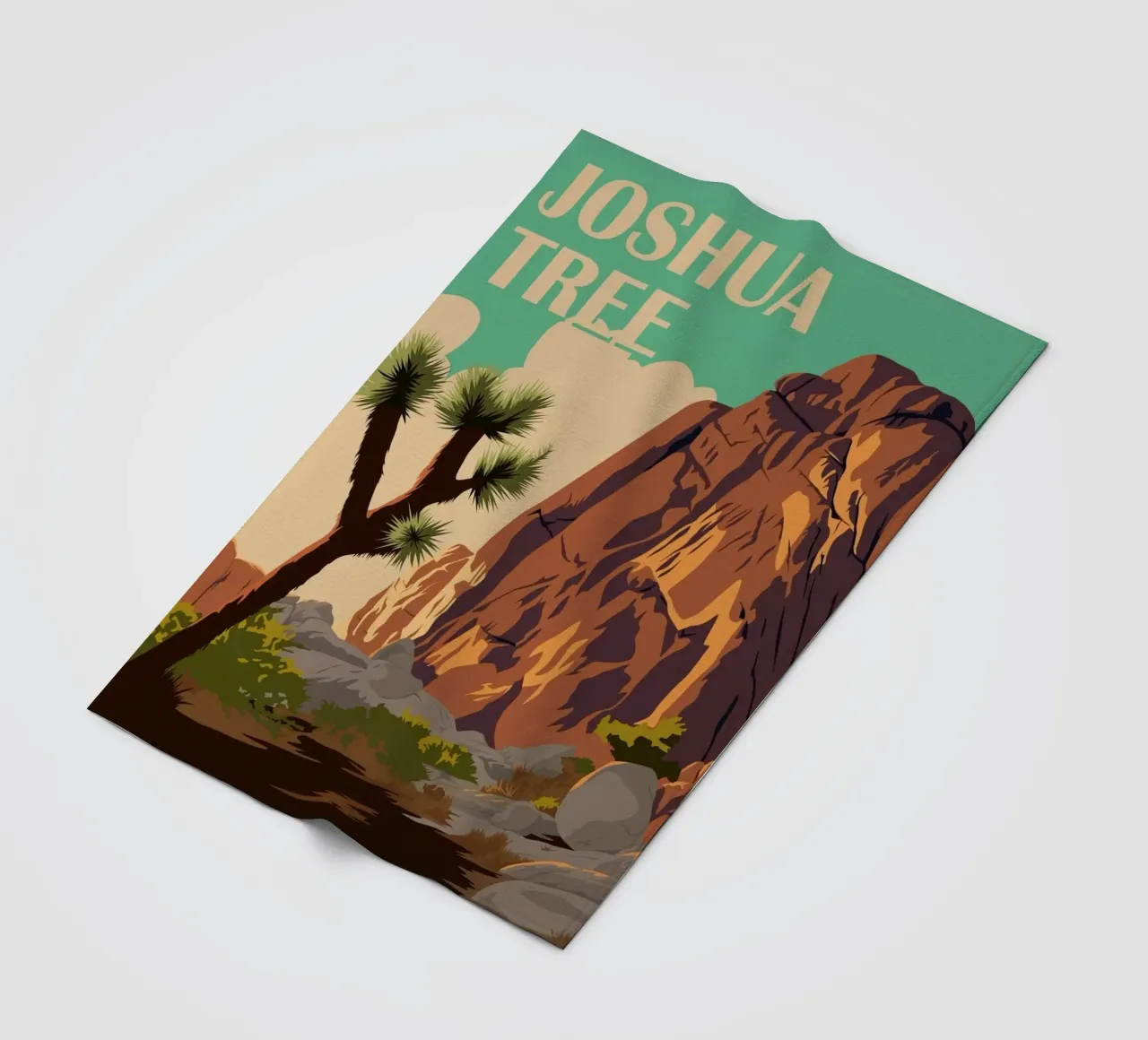 Joshua Tree I Fleecedecke von Morgan Scotts