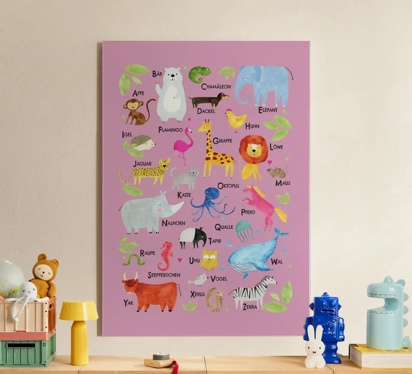 ABC Tiere, altrosa plexiglass da Fraysein Design