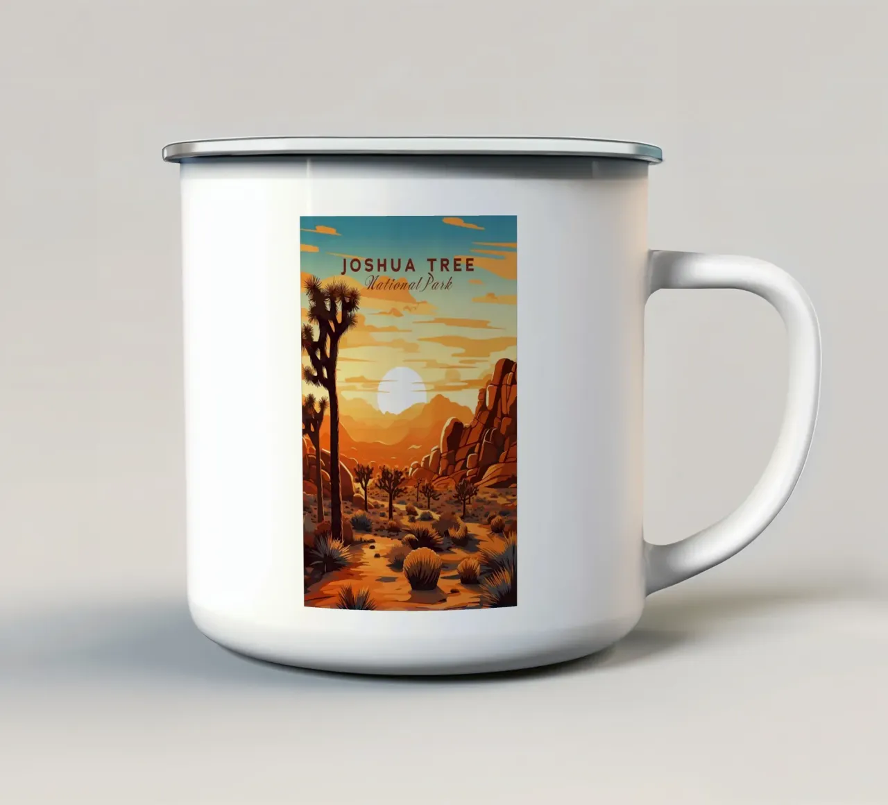 Joshua Tree II Emaille Tasse von Morgan Scotts