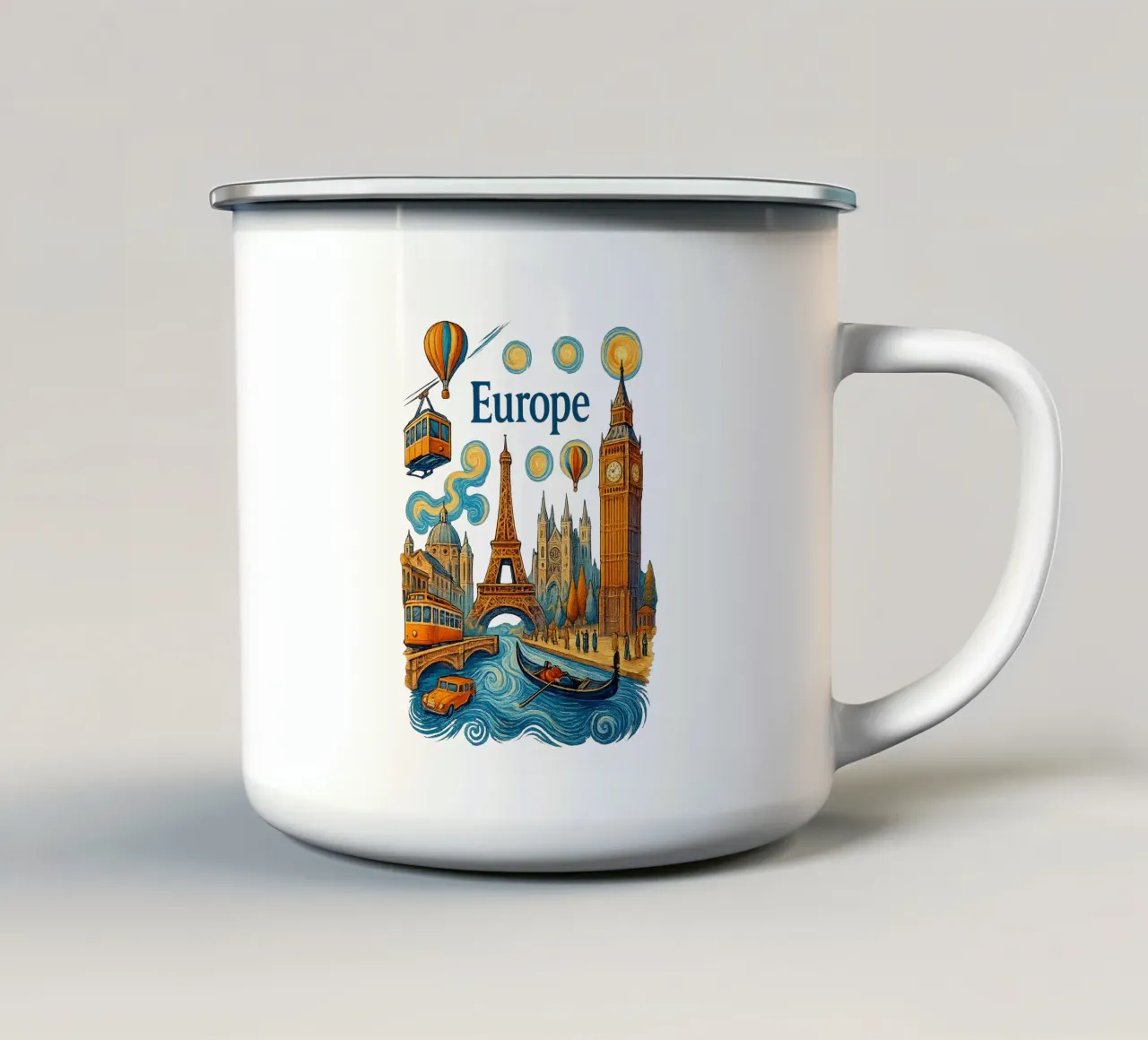 FREE EUROPE tazza in smalto da Vintage Van Gogh