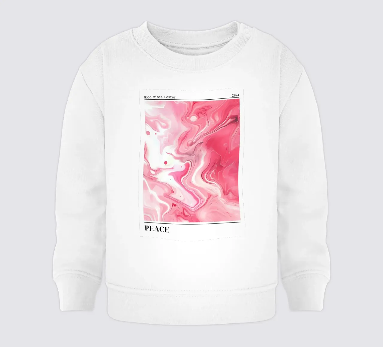 Arte astratta del marmo rosa - Poster Good Vibes 2024 felpa neonato da homdeco