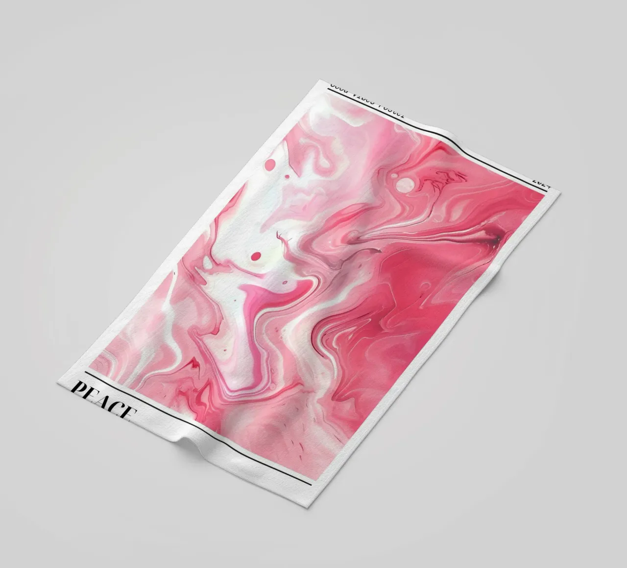 Abstract Roze Marmer Kunst - Good Vibes Poster 2024 strandhanddoek van homdeco