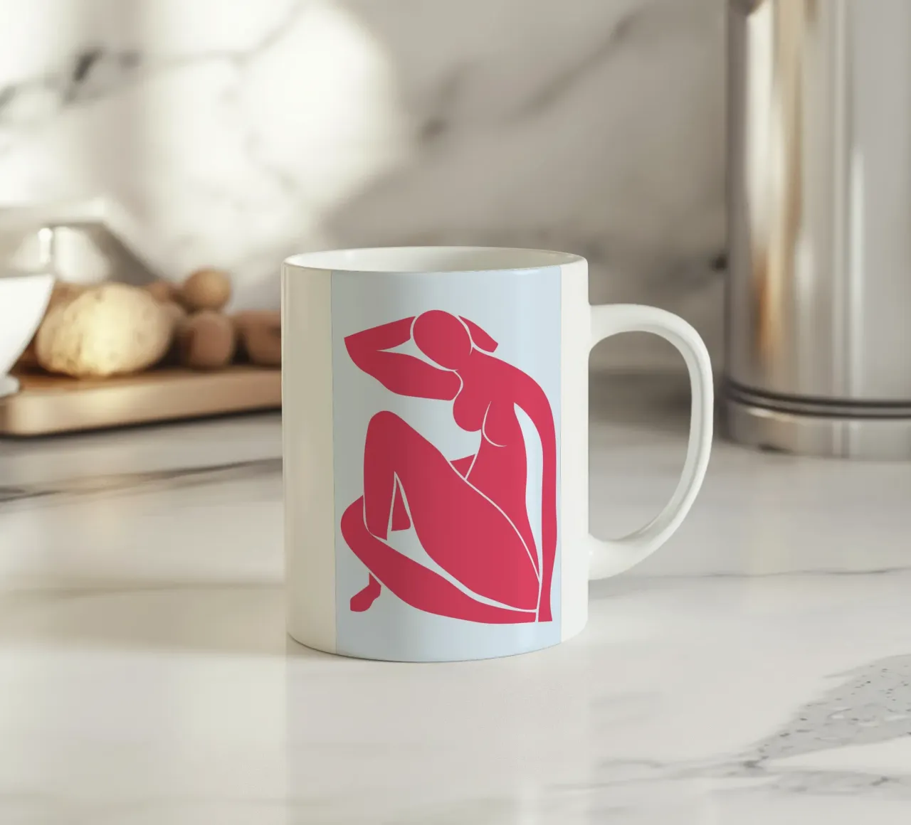 Matisse Stijl Naakte Vrouw Abstract Print - Moderne Kunst keramische mok van homdeco