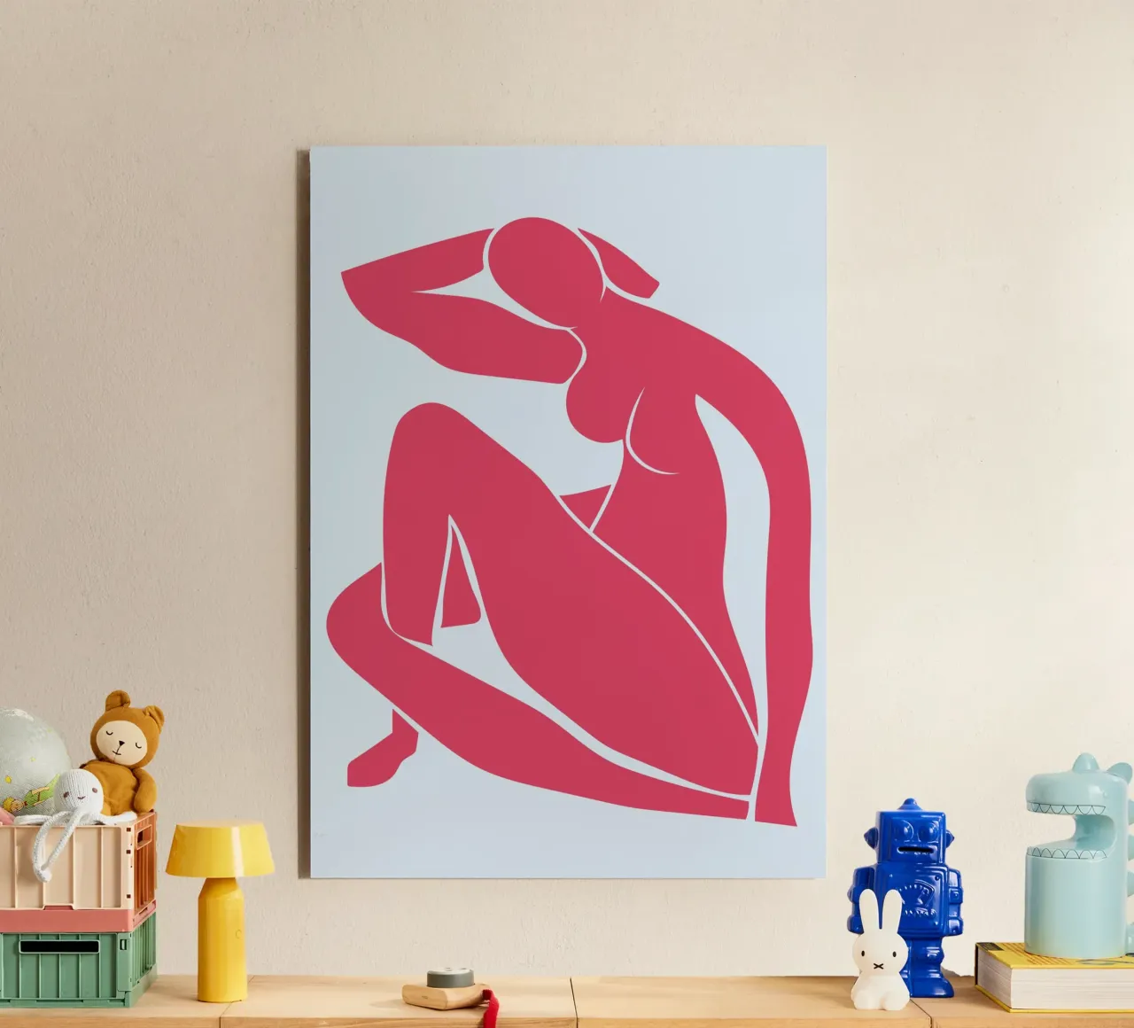 Matisse Style Nude Woman Abstract Print - Modern Art alu-dibond by homdeco
