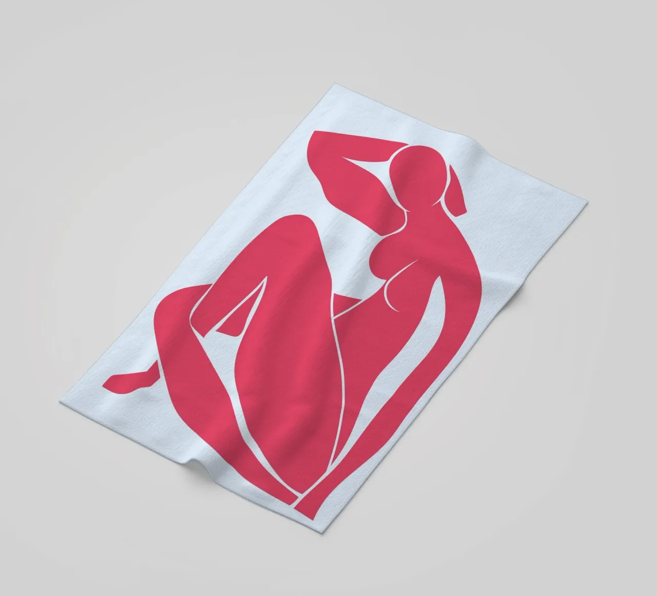 Matisse Style Nude Woman Abstract Print - Modern Art beach towel by homdeco