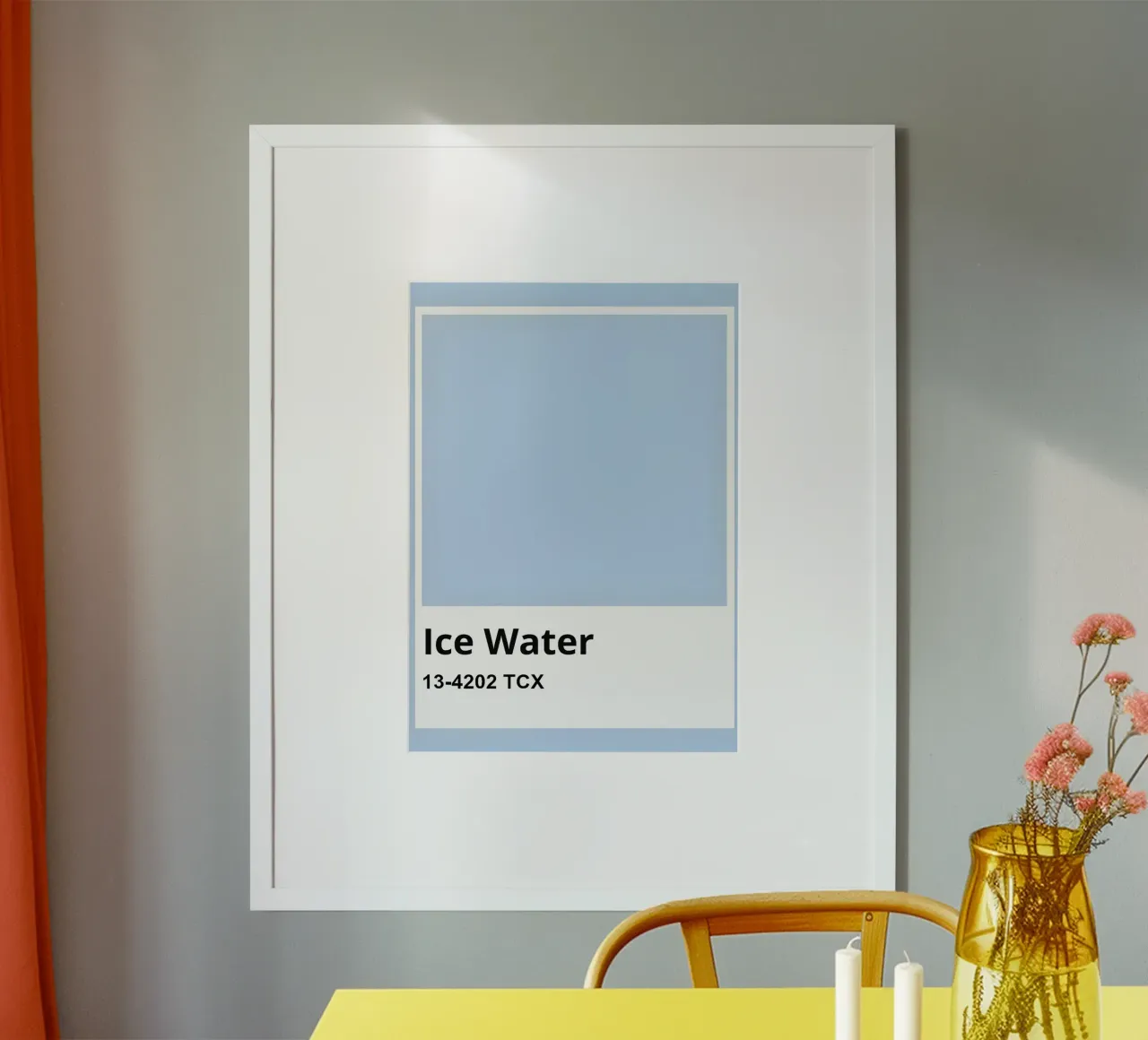 Pantone Ice Water Minimalist Aesthetic Print (Impression esthétique minimaliste) poster de homdeco