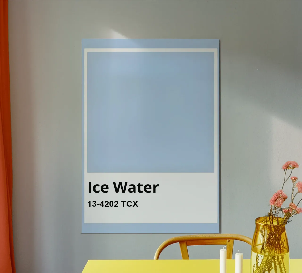 Pantone Ice Water Minimalist Aesthetic Print (Impression esthétique minimaliste) poster de homdeco