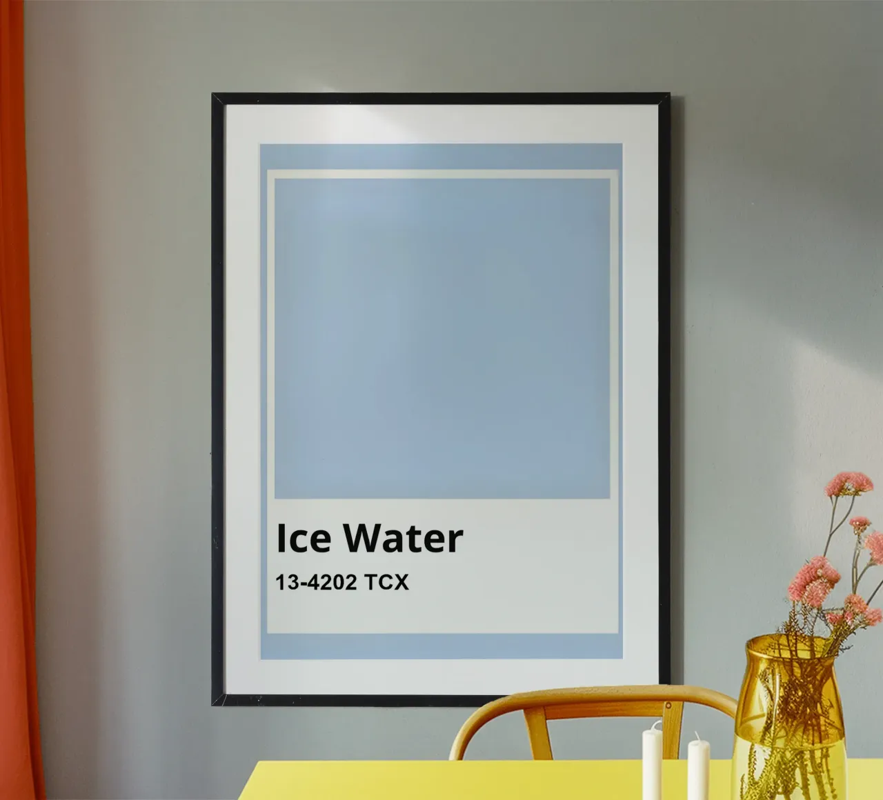 Pantone Ice Water Minimalist Aesthetic Print (Impression esthétique minimaliste) poster de homdeco