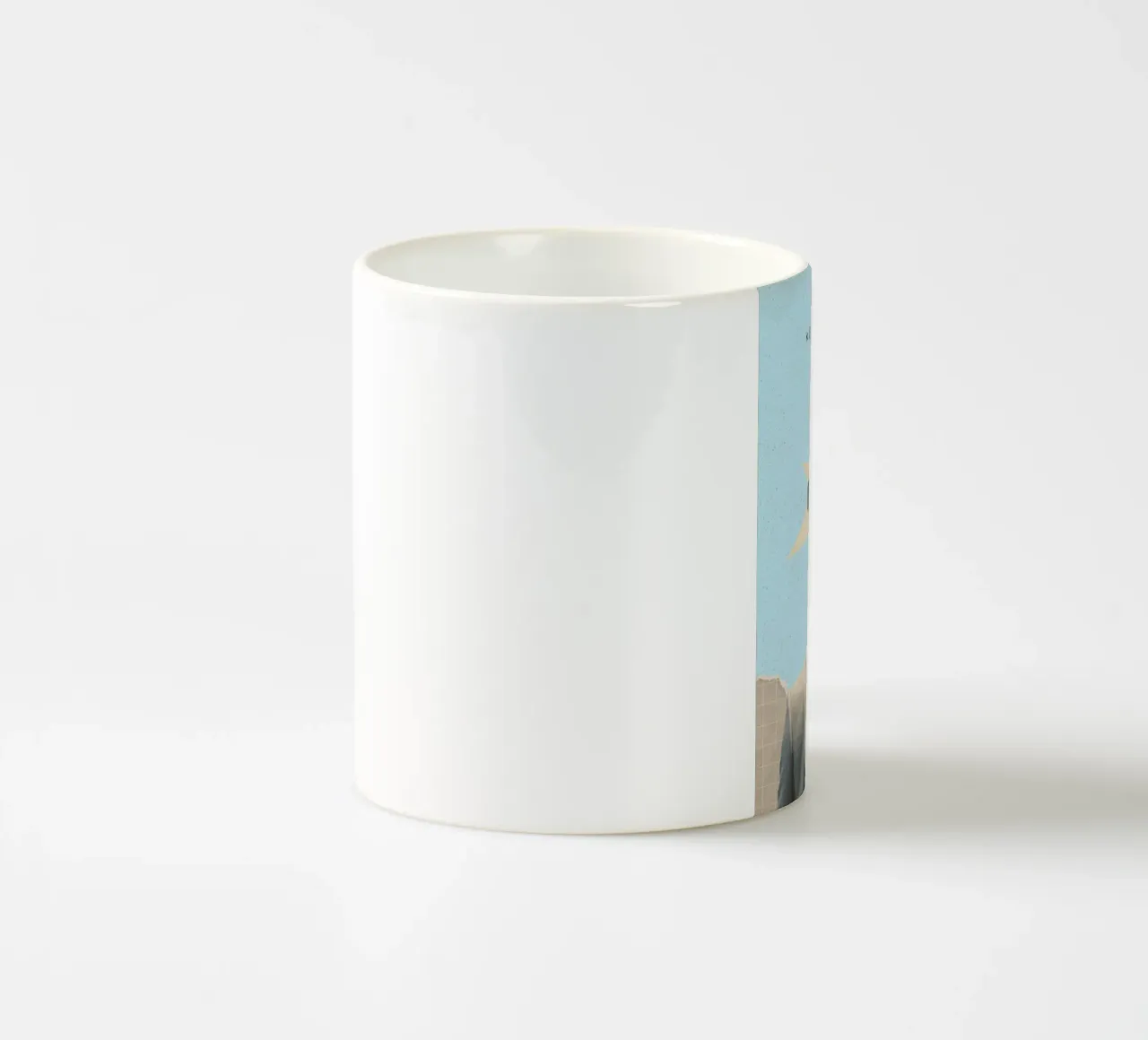 Stampa artistica "Keep It Simple" Collage di teste astratte tazza in ceramica da homdeco