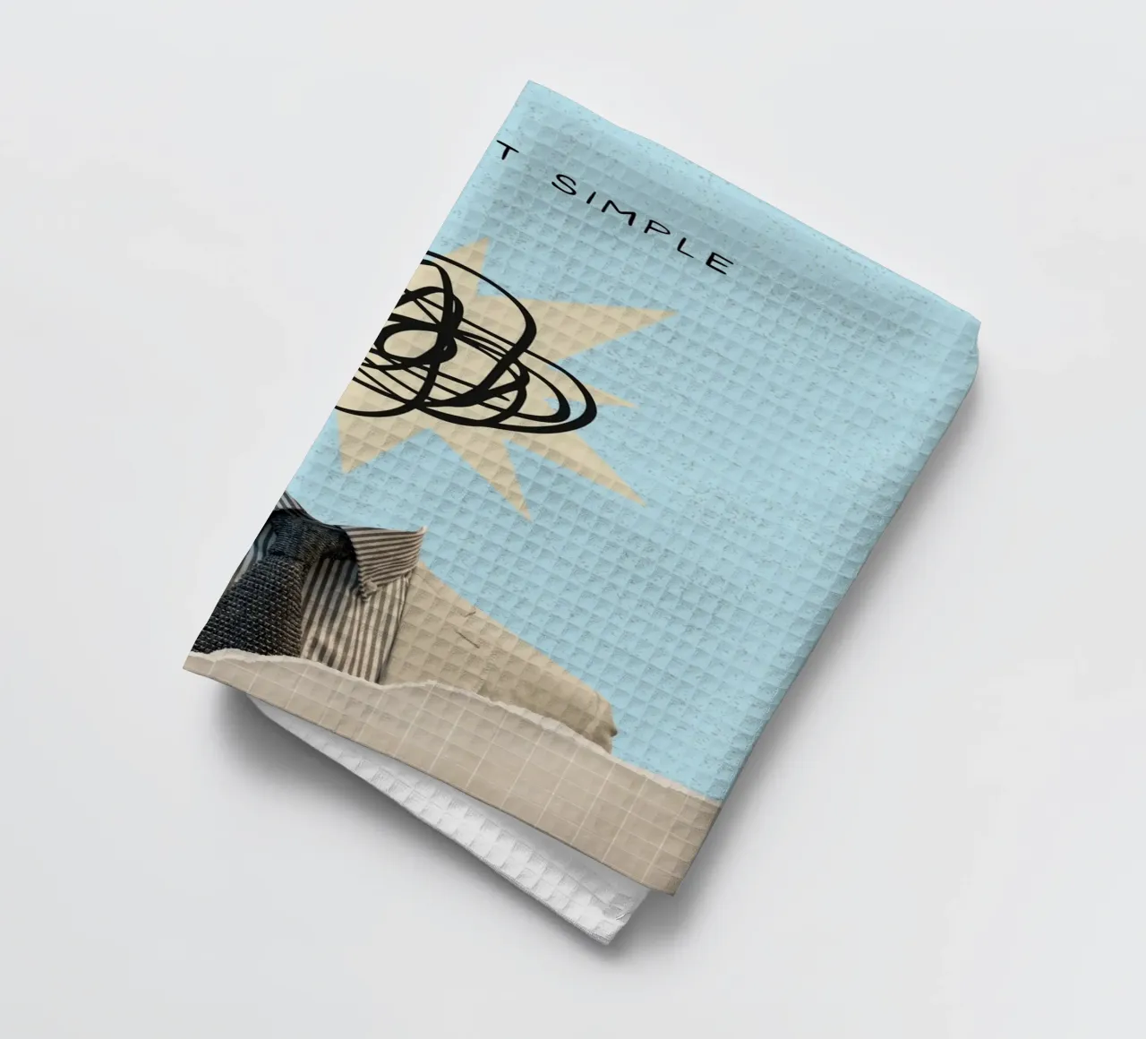 Stampa artistica "Keep It Simple" Collage di teste astratte canovaccio da cucina da homdeco