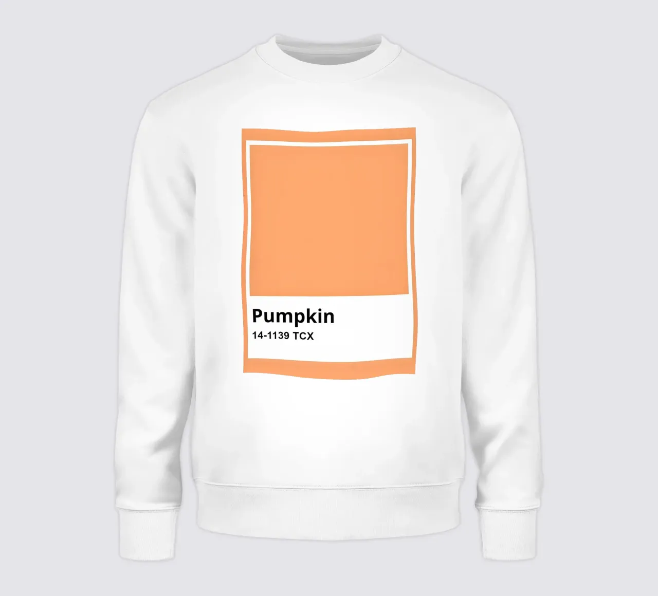 Pantone Pumpkin Color Block Minimalist Print sweatshirt by homdeco