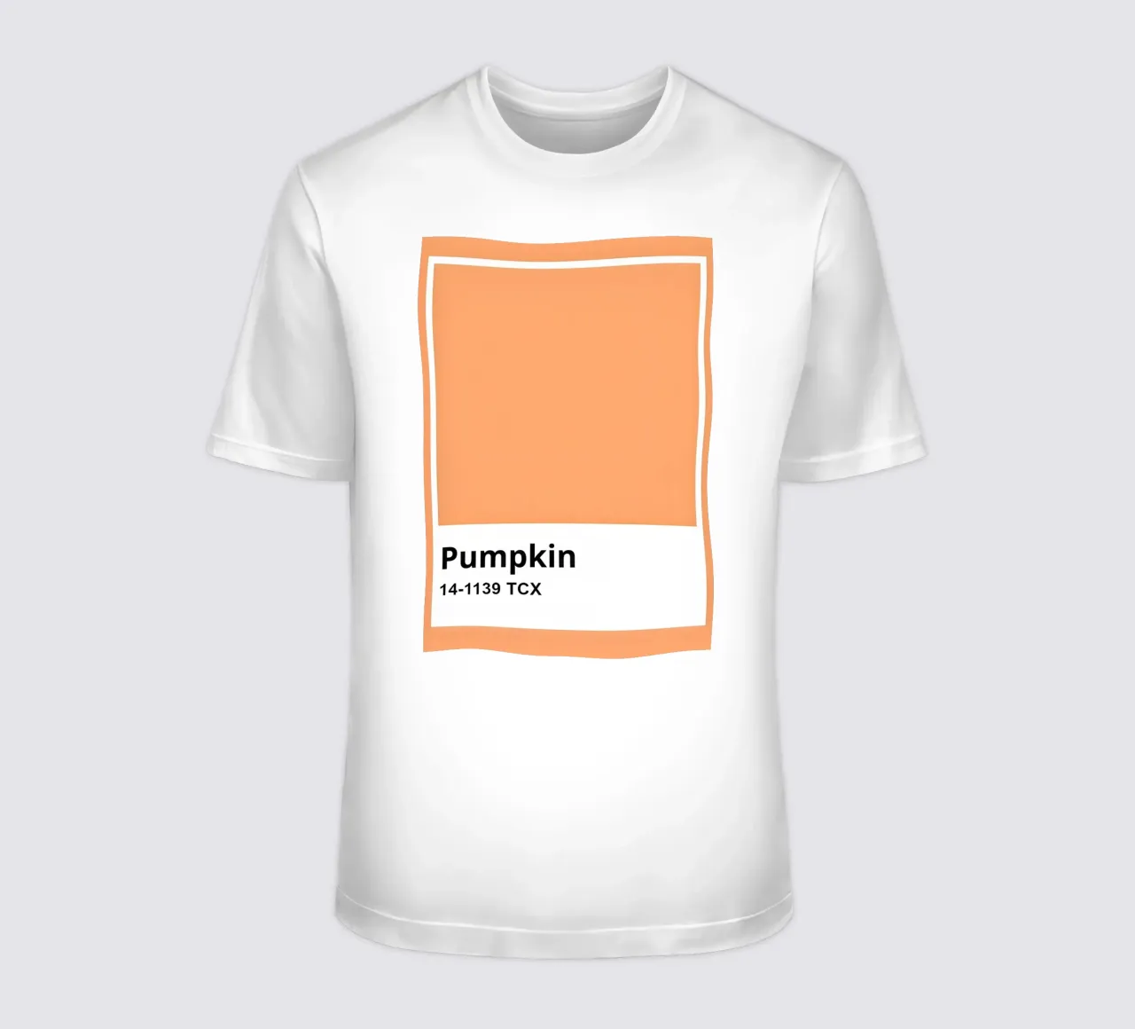 Pantone Pumpkin Color Block Minimalist Print t-shirt by homdeco