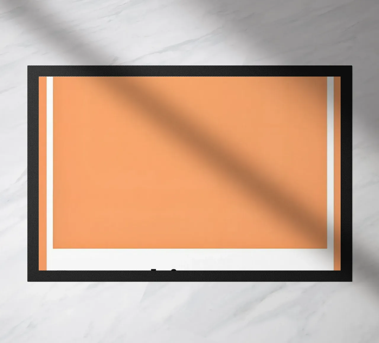 Pantone Pumpkin Color Block Minimalist Print doormat by homdeco