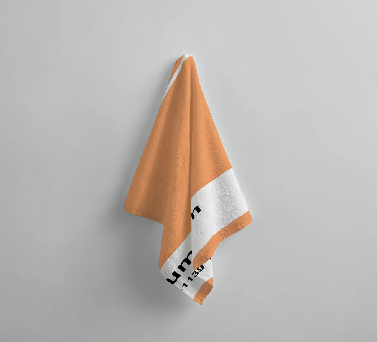 Pantone Pumpkin Color Block Minimalist Print towel by homdeco