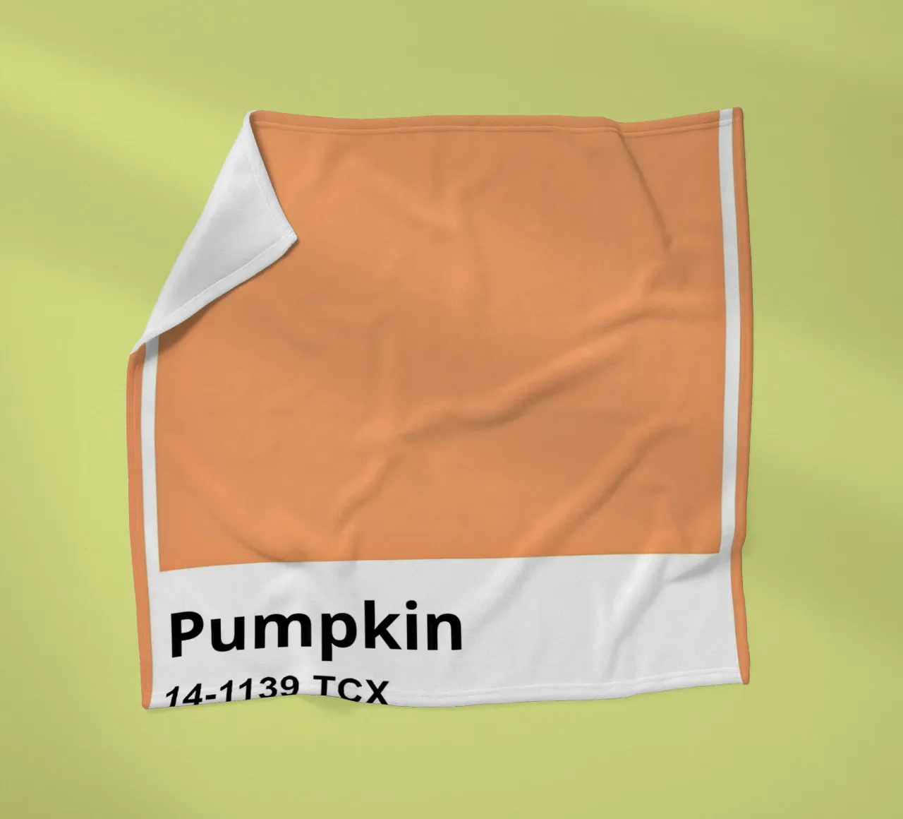 Pantone Pumpkin Color Block Minimalist Print fleece blanket by homdeco